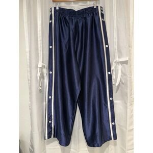 NIKE Vintage Tearaway Athletic Warm Up Tear Away Pants Navy Blue Size XL
